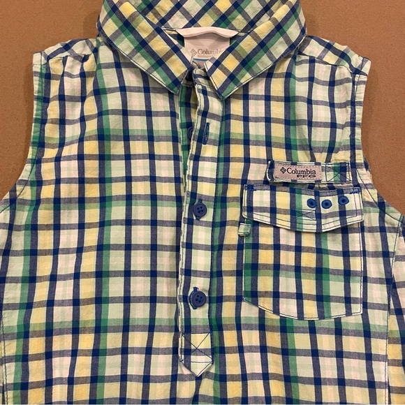 Columbia Girl’s Cotton Super Bonehead Sleeveless Dress Plaid Size Medium 10/12 - Picture 5 of 13